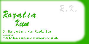 rozalia kun business card